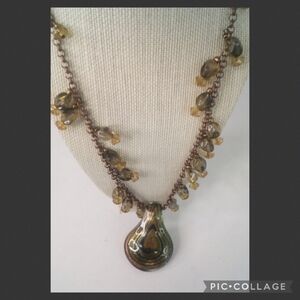 GLASS beaded necklace